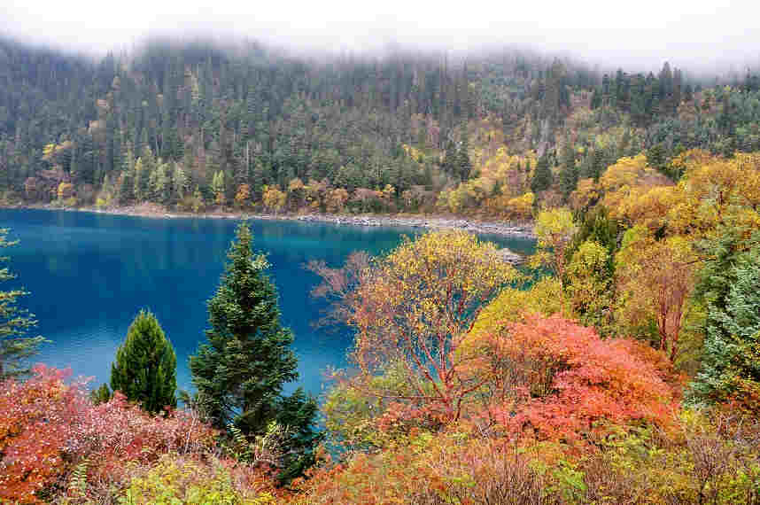 九寨沟秋天风景